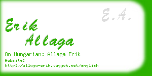 erik allaga business card